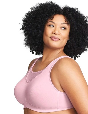 GLAMORISE Women's 40F Pink Sport No-Bounce Cami Soft Cup Bra Gym Style 1066 NWOT