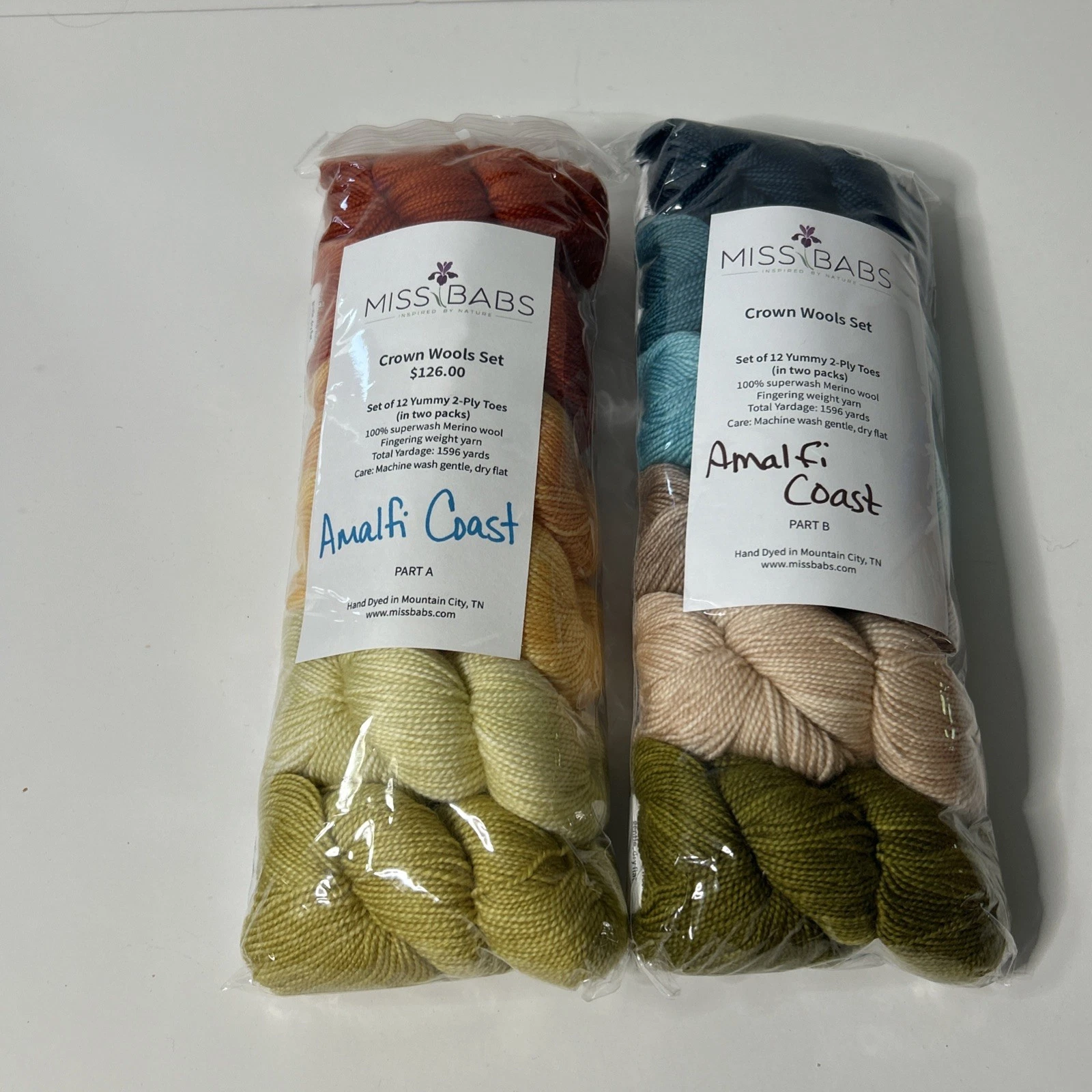 Miss Babs Yarn Crown Wools Set Amalfi SW Merino Wool Fingering Weight (LC12) - product detail image 1