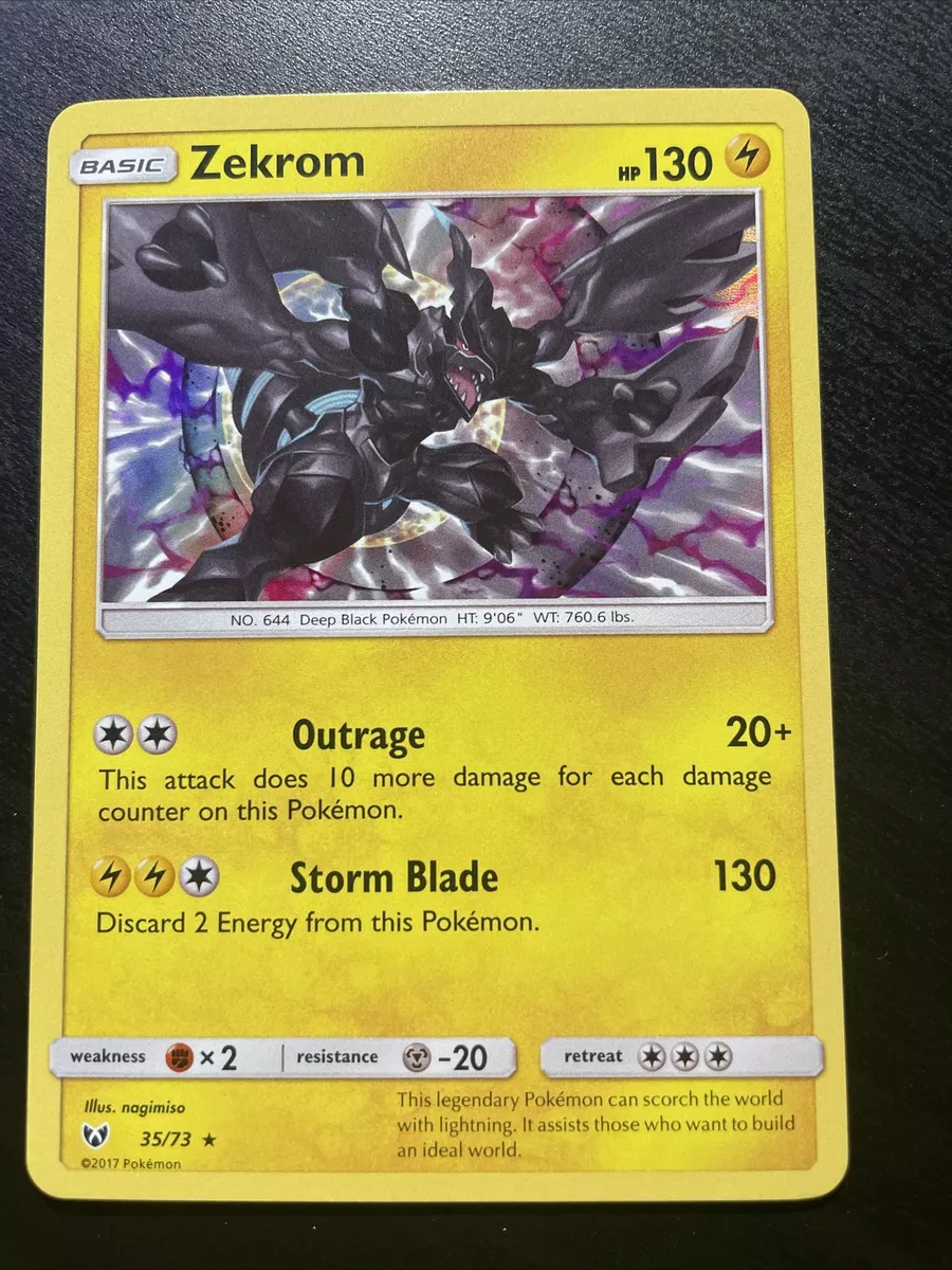 Zekrom 35/73 Holo Rare Shining Legends 2017 Pokemon Card NM