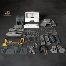 JDM Plastic Cabin Shell For 1/14 Tractor Truck Model FMX DIY Parts LESU Tamiya