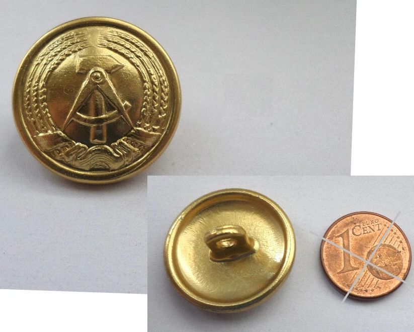 1 Knopf GENERAL Stasi NVA Polizei Uniform DDR Wappen / Emblem East german button - Bild 2 von 2