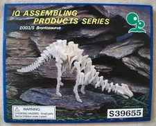 BOX DAMAGED - IQ Assembling Products  D303/S Brontosaurus 3D Wood Puzzle Model