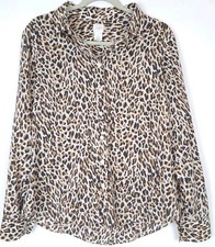 J Crew The Perfect Shirt Womens M Animal Print Leopard Button Up Corpcore Staple