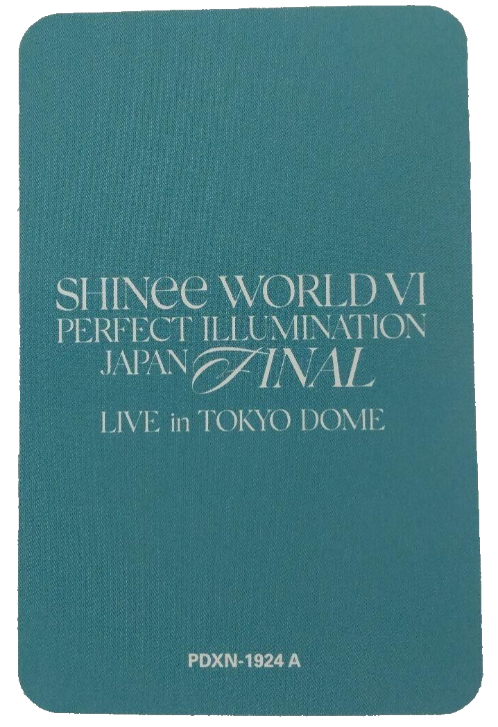 SHINee MINHO WORLD VI PERFECT ILLUMINATION DVD Blu-ray Photocard