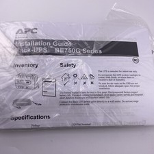 INSTALLATION GUIDE PACKET ONLY APC Back-UPS BE750G