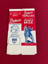 1960's, Hopalong Cassidy, "Un-Used", Milk Carton 1/2 Gallon Scarce / Vintage