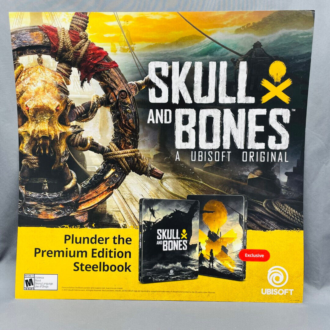 SKULL AND BONES GameStop Promo Advertising POSTER 24 x 23.75 *NEW*