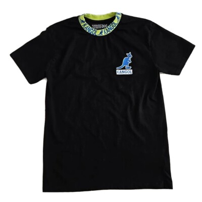 Kangol (Mens Small) Kangaroo Embroidered Logo T-Shirt Short Sleeve Black