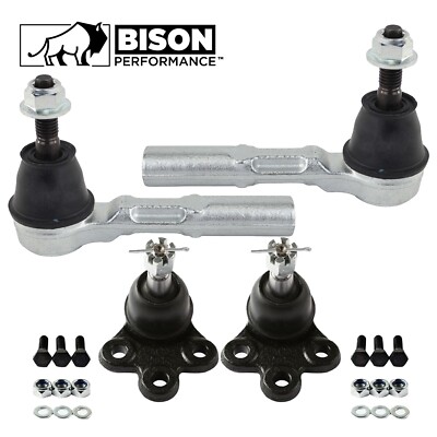 Bison Performance 4pc Front Outer TieRod Lower Ball Joint Kit Chevy Olds Pontiac