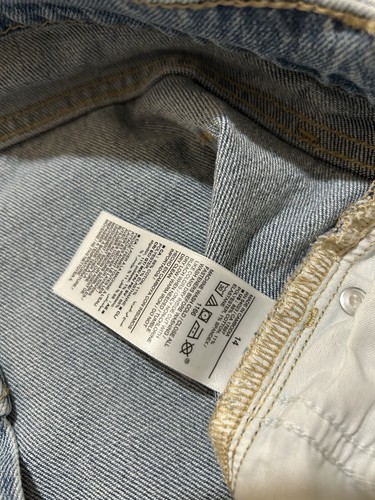 Old Navy Blue Mid-Rise Boyfriend Loose Jeans Straight Relaxed Fit Sz 14 - Picture 7 of 12