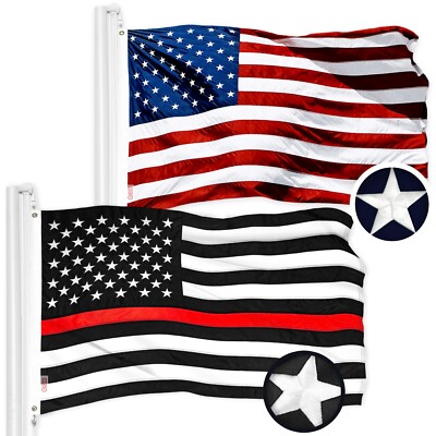 Wholesale LOT | USA 2x3ft Embroidered & Thin Red Line 2x3ft Embroidered Flag