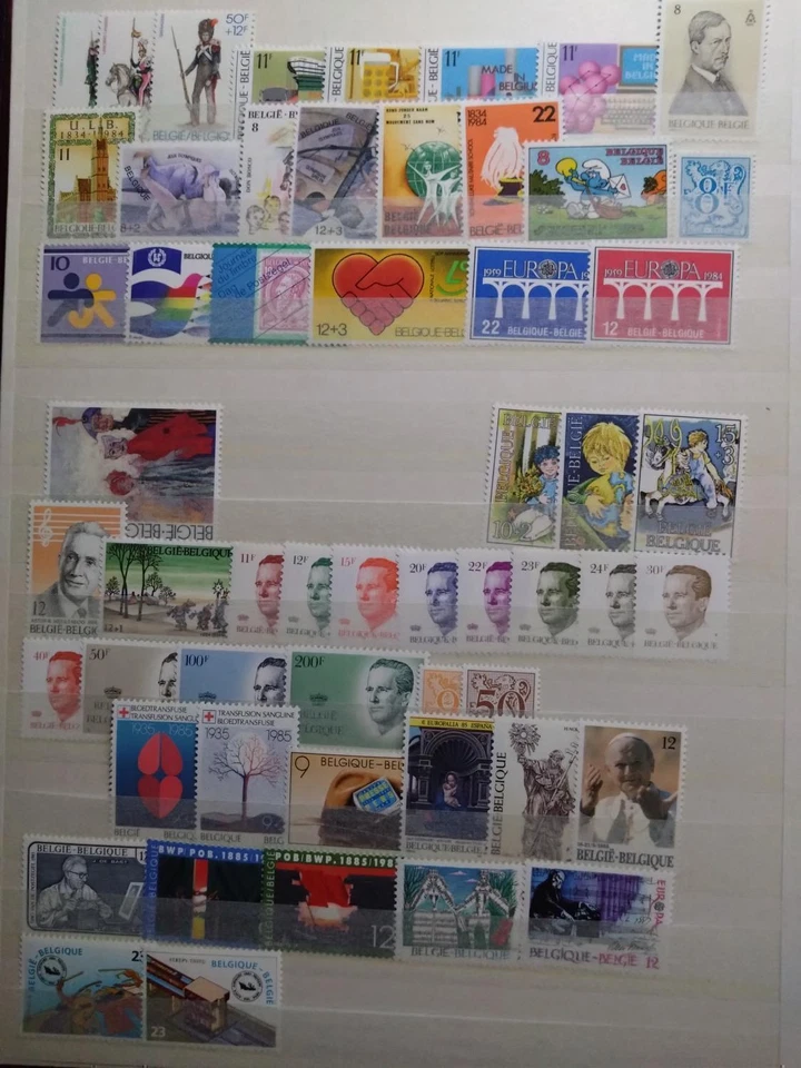 Belgium 1966 - 1988 Collection ~325 Stamps, 8 Blocks + 5 MH - Image 2 of 4