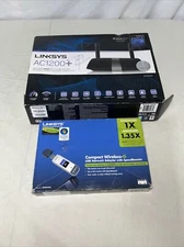 Linksys EA6350 Ac1200+ Dual Band Smart Wi-Fi Gigabit Router & USB Adapter Bundle