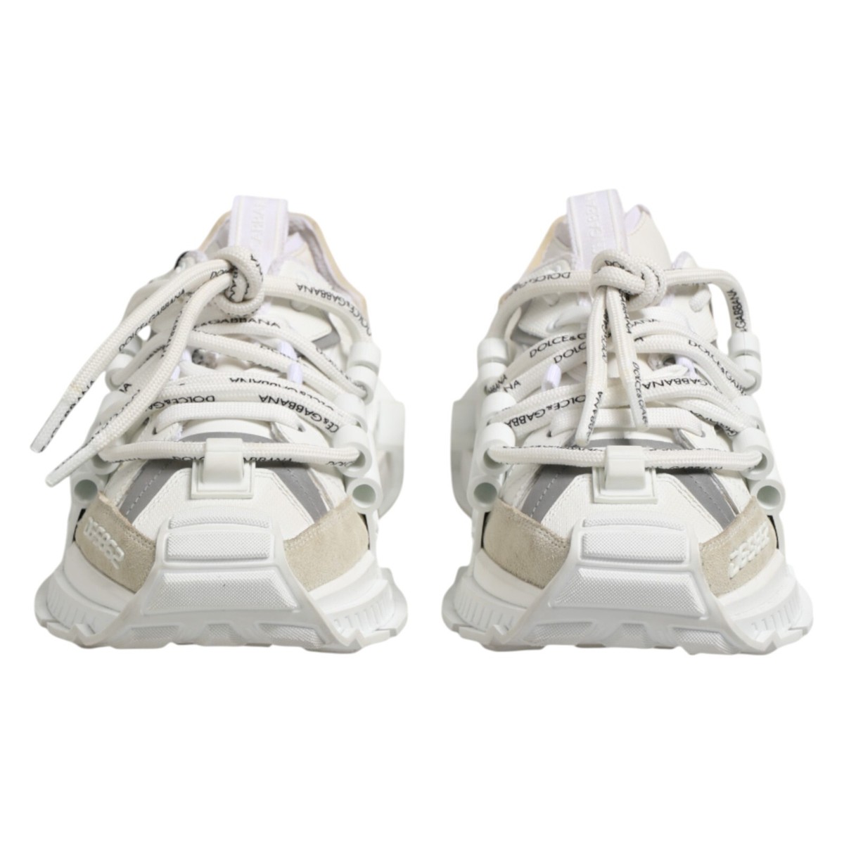 DOLCE & GABBANA Shoes White Gray Low Top Space Sneakers EU40.5