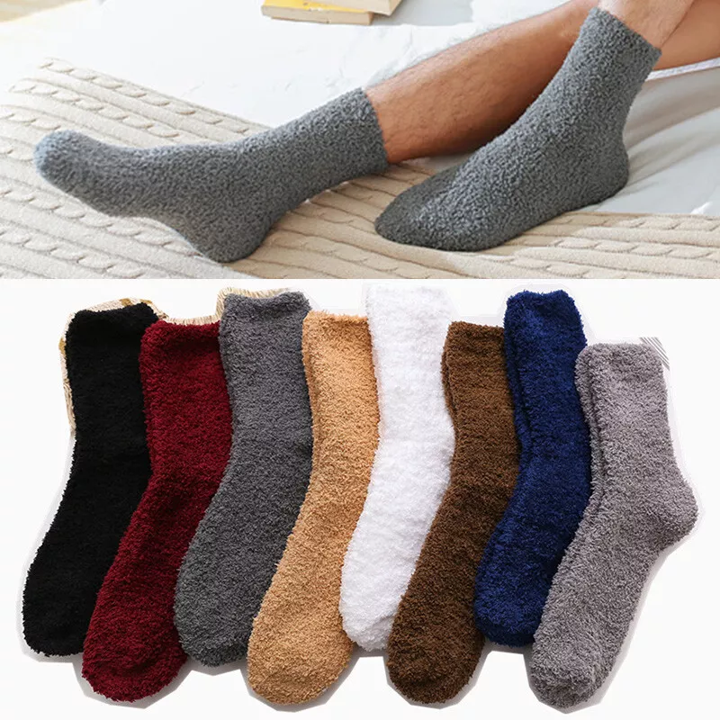 Cosy Bed Socks Mens Fluffy Home Sock Thick Indoor Winter Warm Soft Women  Casual