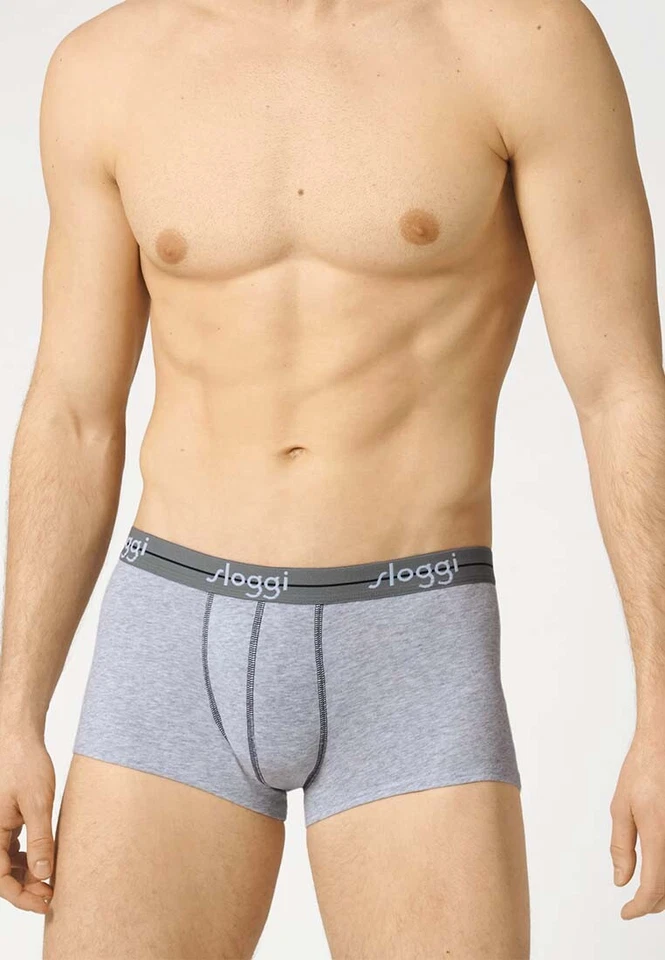 SLOGGI START HIPSTER 2 Boxer Short Bi-Colore Uomo GRIGIO-NERO-BIANCO-NERO - Immagine 3 di 4