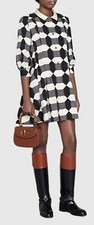 Gucci Optical Print Silk Pleated Dress- With Tags- RRP$5,200 AUD