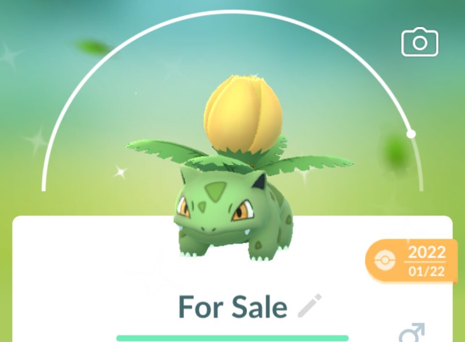 Pokémon go shiny Ivysaur (READ DESC) MUST BE REGISTERED, CANT FLY