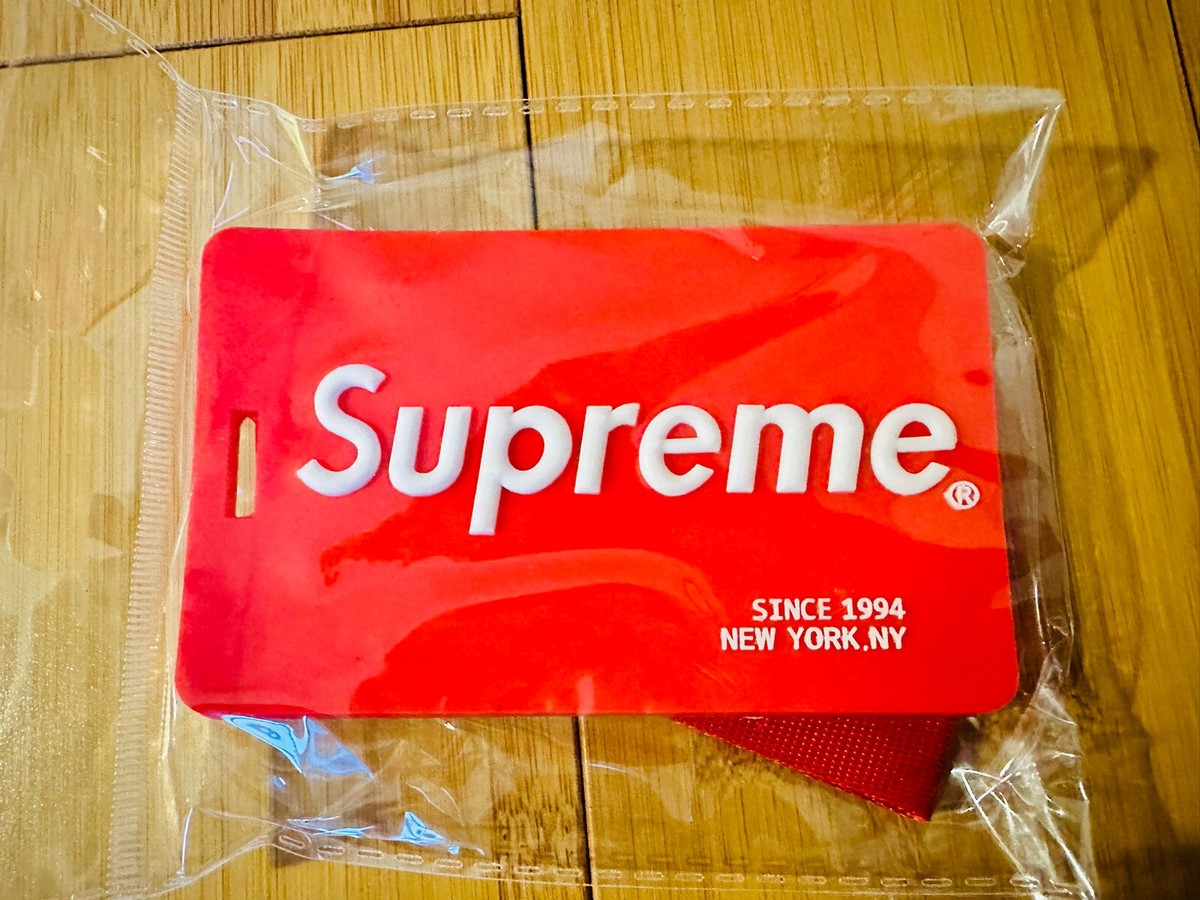 Supreme Red Classic Box Logo ID Card Holder Ring Wrist Band Key