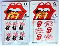 ROLLING STONES Vintage Guitar and Logo Stickers - Mick Jagger & Keith Richards