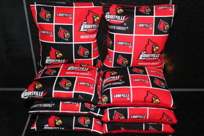 All Weather LOUISVILLE CARDINALS Cornhole Bean Bags Resin Fill Waterproof 