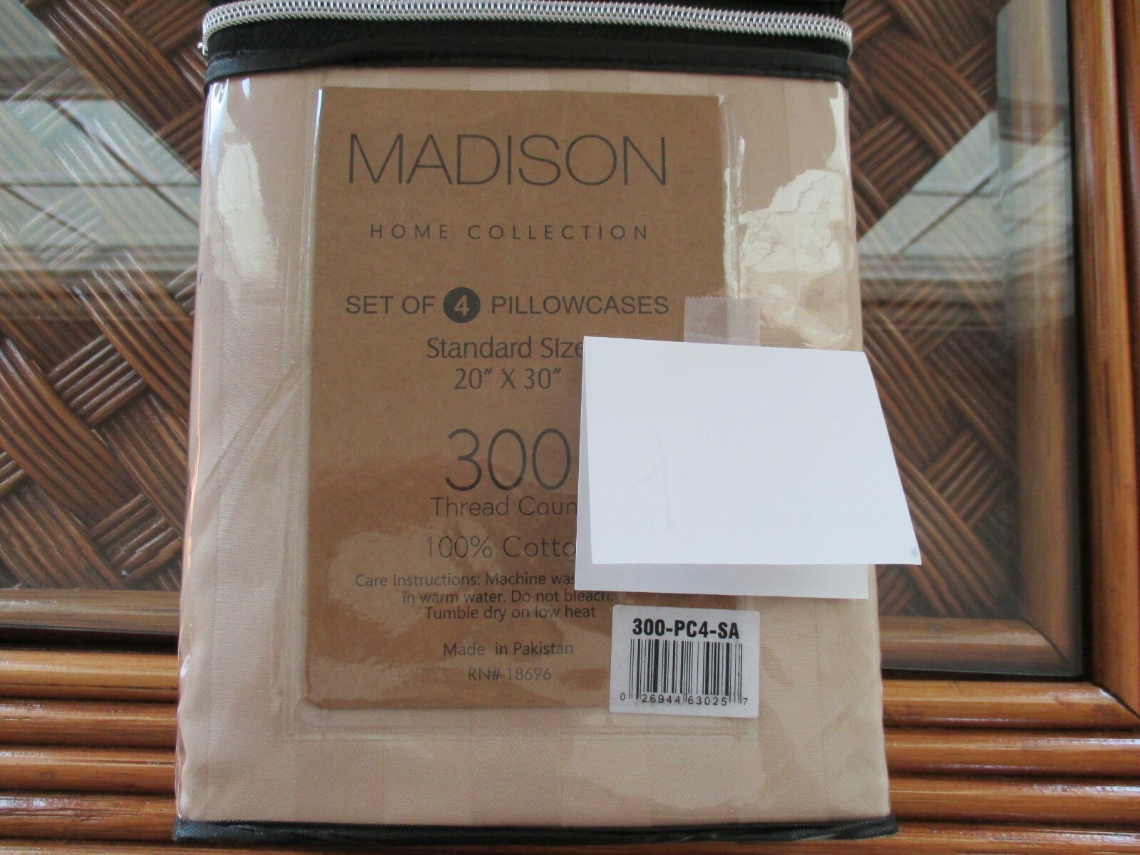 Madison home collection set of 4 pillowcases 300 thread count 100