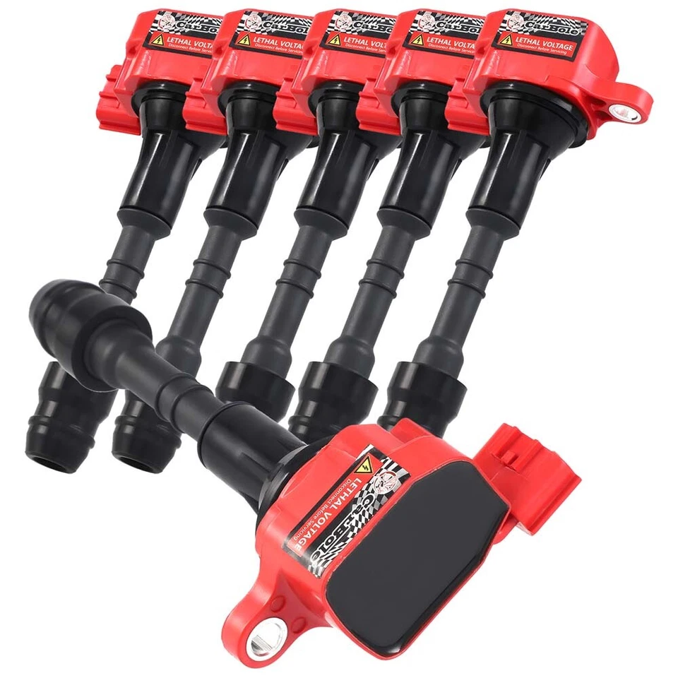 Paquete de 6 bobinas de encendido y bujías de platino para Nissan Frontier Xterra 2005-2011 Foto 4 de 4