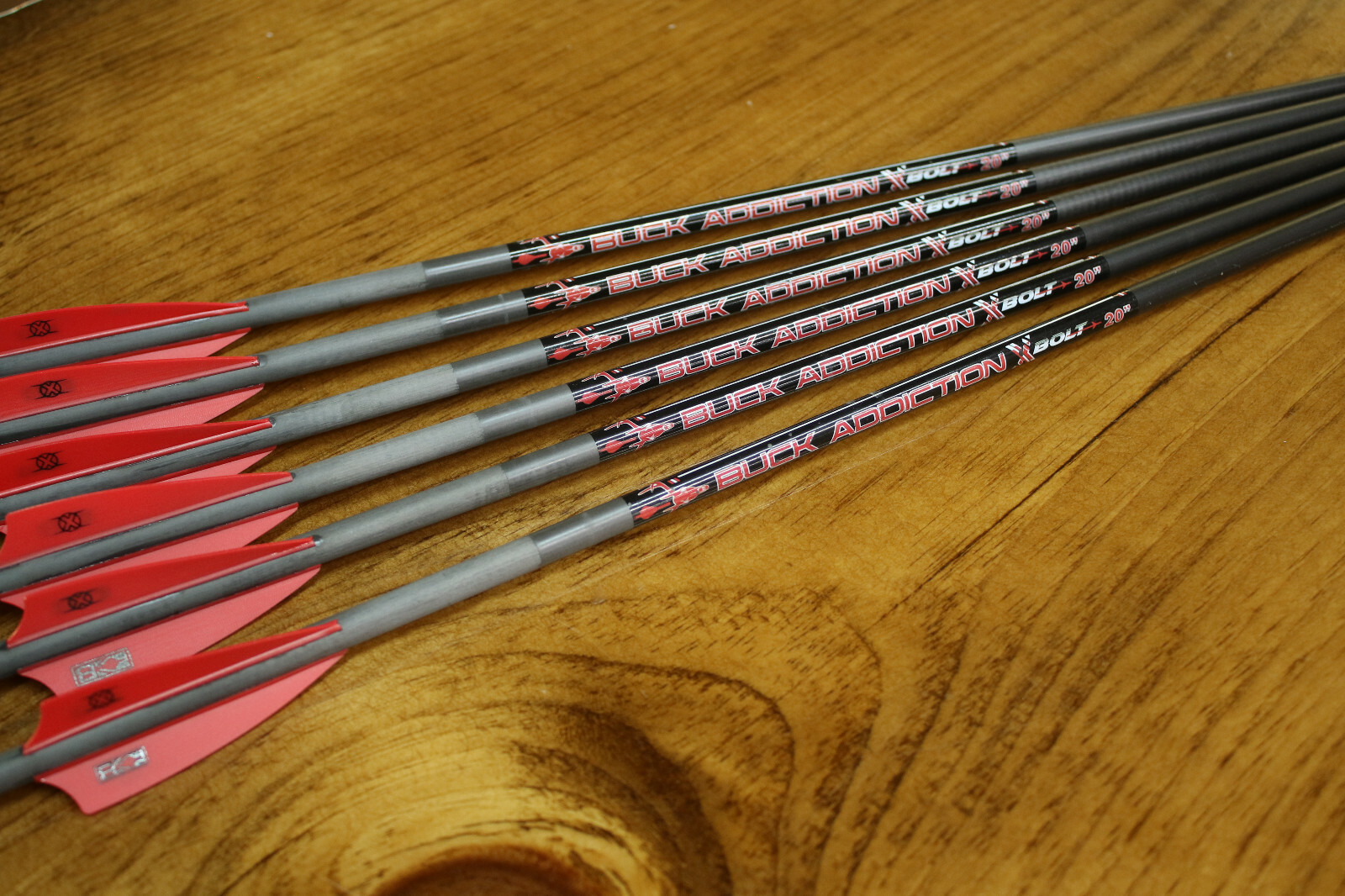 6 VICTORY Crossbow Xbow 20" Bolts Red Lighted Half Moon Arrows BUCK