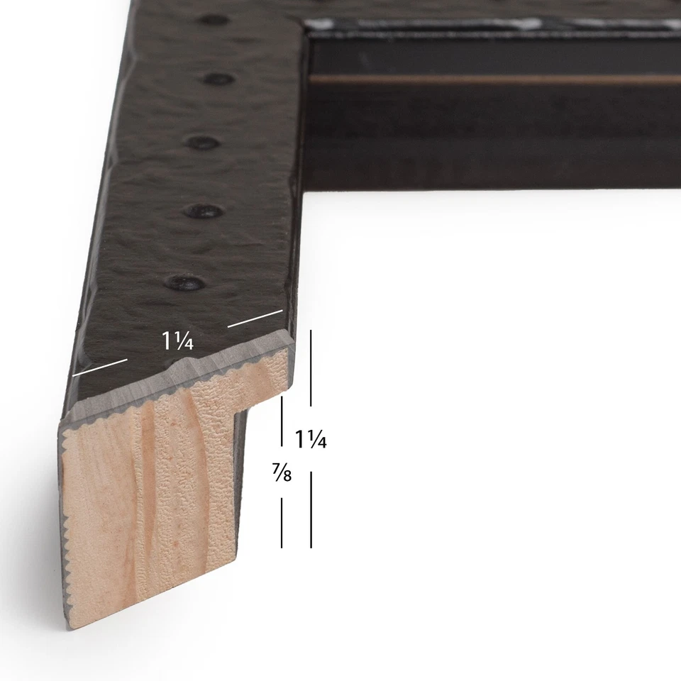 Craig Frames Rivet, 1.25 Inches Wide Asphalt Black Picture Frame - Image 2 of 4