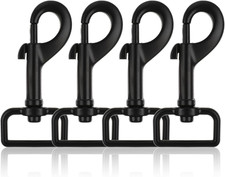 Swivel Snap Hooks Heavy Duty Dog Leash Clips 1 Inch Black Dog Leash Hooks Pet Le