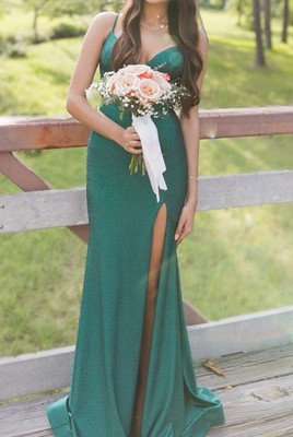slim fit dress slacks Emerald Green Dress Prom Dresses Floral Dress Women Evening Dresses Jungle  Fairy Dress SH445 main image 1