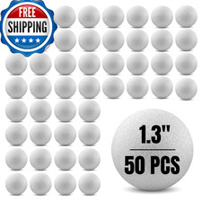 Hygloss Round Foam Balls for Crafts - 1.3-Inch White Craft Foam XPS for Arts S