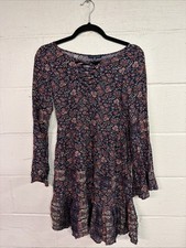 American Eagle Outfitters Floral Boho Mini Dress Red/Blue Women’s XS