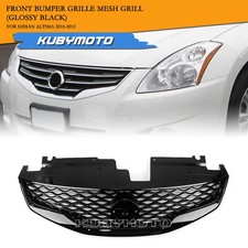 Front Bumper Center Grille Mesh Grill For Nissan Altima 2010-2012 Glossy Black