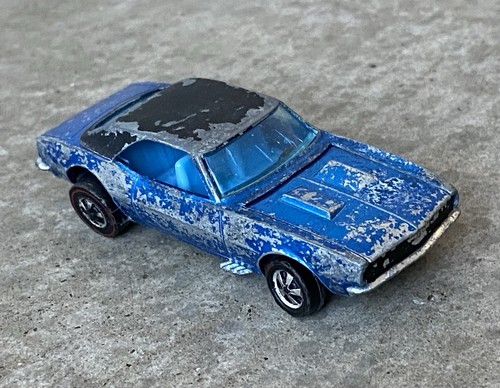Hot Wheels Redline 1968 – Custom VW Toit Ouvrant, Vintage Hong Kong, Bleu Multi