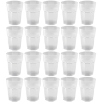20X Kunststoffbecher Weiss Trinkbecher Plastik Trink-GläSer Mehrweg 0,25L