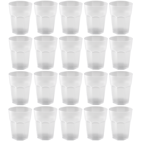 20X Kunststoffbecher Weiss Trinkbecher Plastik Trink-GläSer Mehrweg 0,25L-image
