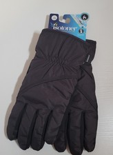 Isotoner Sleek Heat Mens Gloves Size L/XL Black NEW NWT Smart Dri 1411