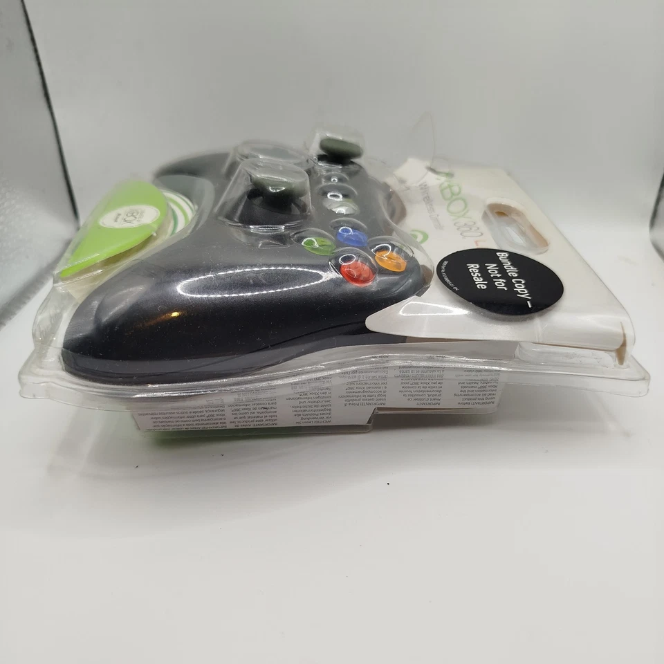 New Controller Wireless per Microsoft XBOX 360 Live nero Sealed Sigillato bundle - Immagine 3 di 4