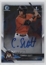 2018 Bowman Draft Chrome Draft Pick Auto Connor Scott #CDA-CSC Auto 4z8