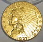 1927 gold $2.50 indian head eagle coin