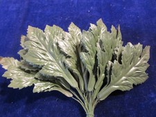 Vintage Green 3" Leaves 30pc Bunch Millinery Artificial Leaf Lot JB
