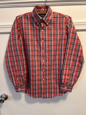 Polo Ralph Lauren Classic Fit Performance Oxford Long Sleeve Shirt Red Plaid-XS