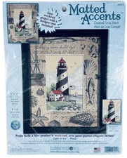 Dimensions Counted Cross Stitch Kit Lighthouse Seaside Mat Included