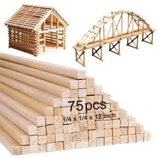 75 Pcs 1/4 x x 12 Inch, 75 Balsa Wood Sticks x x 12 Inch