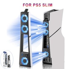 PS5 Slim Gaming Cooler Fan - 5500RPM Silent Cooling System, Easy USB Power