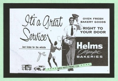 Found 4X6 PHOTO of The Old Helms Bread Bakery Truck AD Los Angeles California