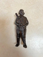 Vintage 1920's A.C. Williams Cast Iron Baseball Player Dime Bank:  Ty Cobb