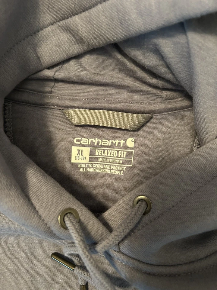 Carhartt Women’s SizeXL Relaxed Fit Light Light Blue Hoodie - Image 4 of 4