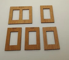 Standard Servo Plywood Mounting Plate Tray 1 double (side by side) and 4 single